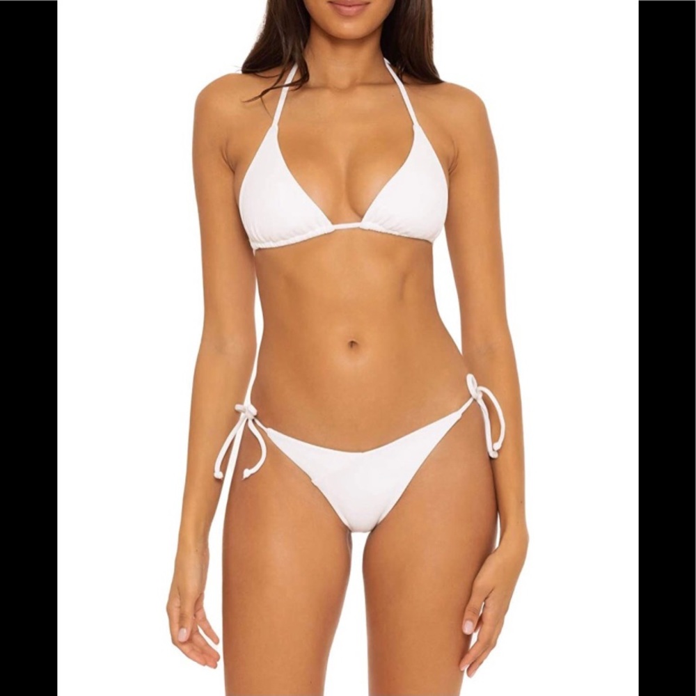 Becca NWT Cheryl sliding triangle bikini top Sz S